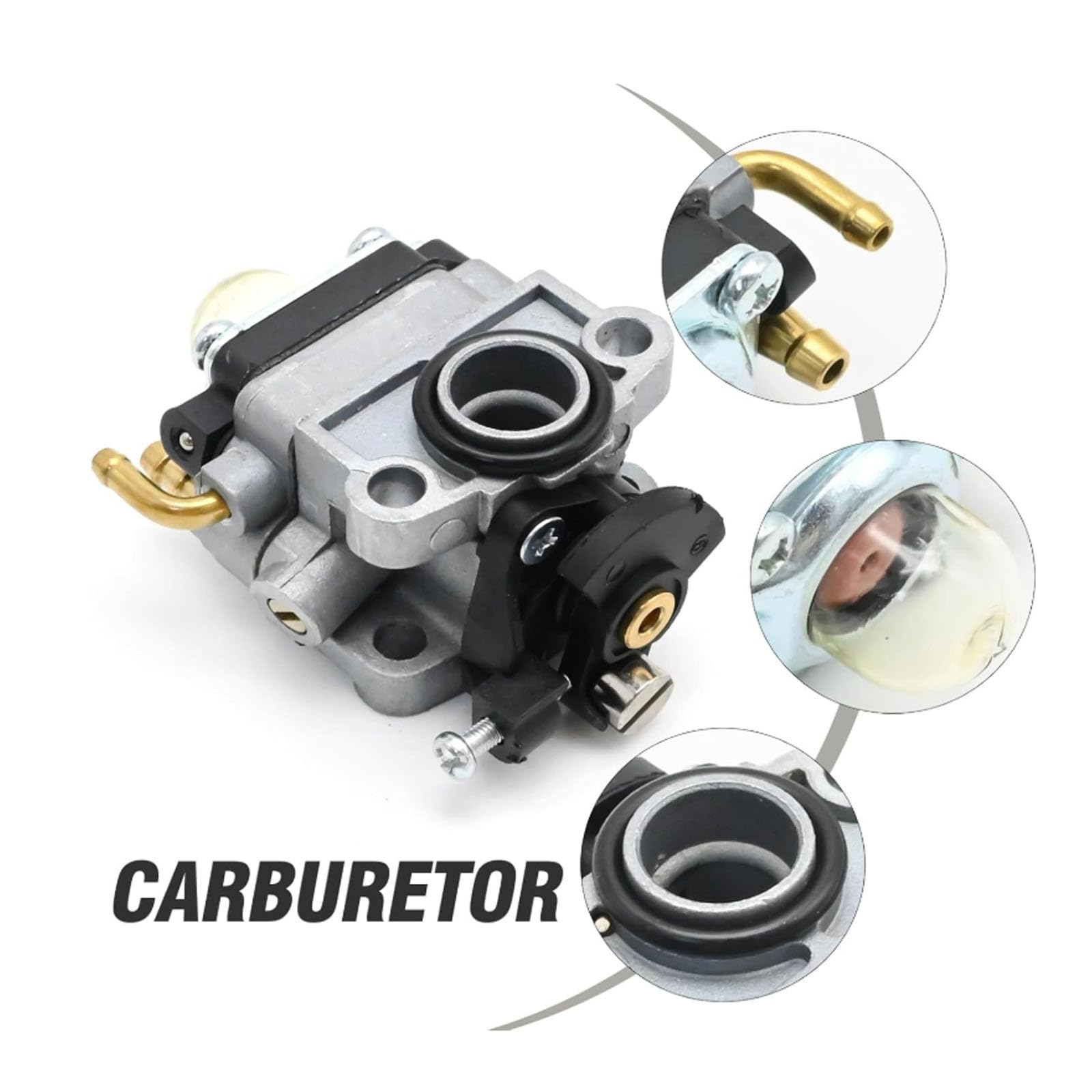 Kit de carburateur Kurihina compatible avec BHX2500CA pour souffleur Makita 24,5 cc Remplacement pour Makita 168641-9