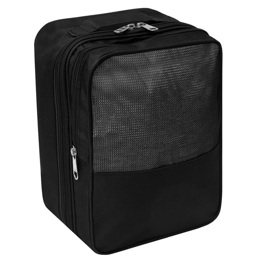Homestrap Set of 1 Multipurpose Shoe Storage Bag | Travelling Footwear Holder Pouch | Shoes Organizer Space Saver for Travel, Home & Wardrobe (Black, Pack of 1) (Featured on Shark Tank)-image-20