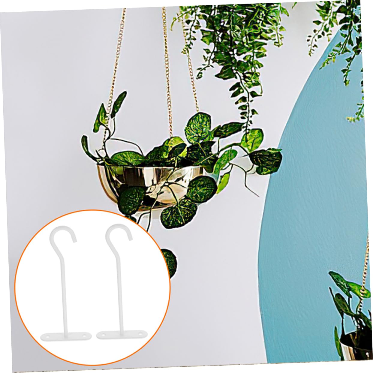 BESPORTBLE 16 Pièces Brancher Crochets De Plafond Crochets pour Plantes Crochet Extérieur De Plantes pour Plafond Crochet De Suspension Crochet De e Le Fer Blanche
