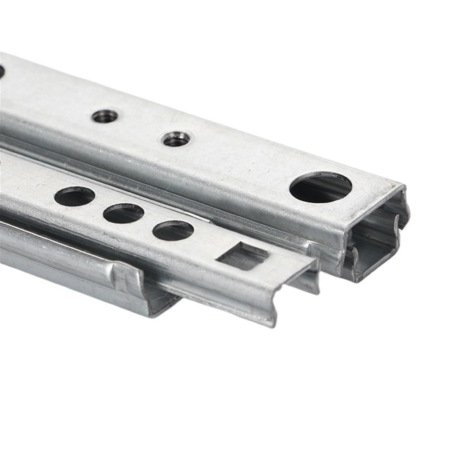 Cyjaznhh One Color 2Pcs Drawer Runners 2 Section 17Mm Zinc Plated Steel Multiple Sizes 2Pc(310Mm)