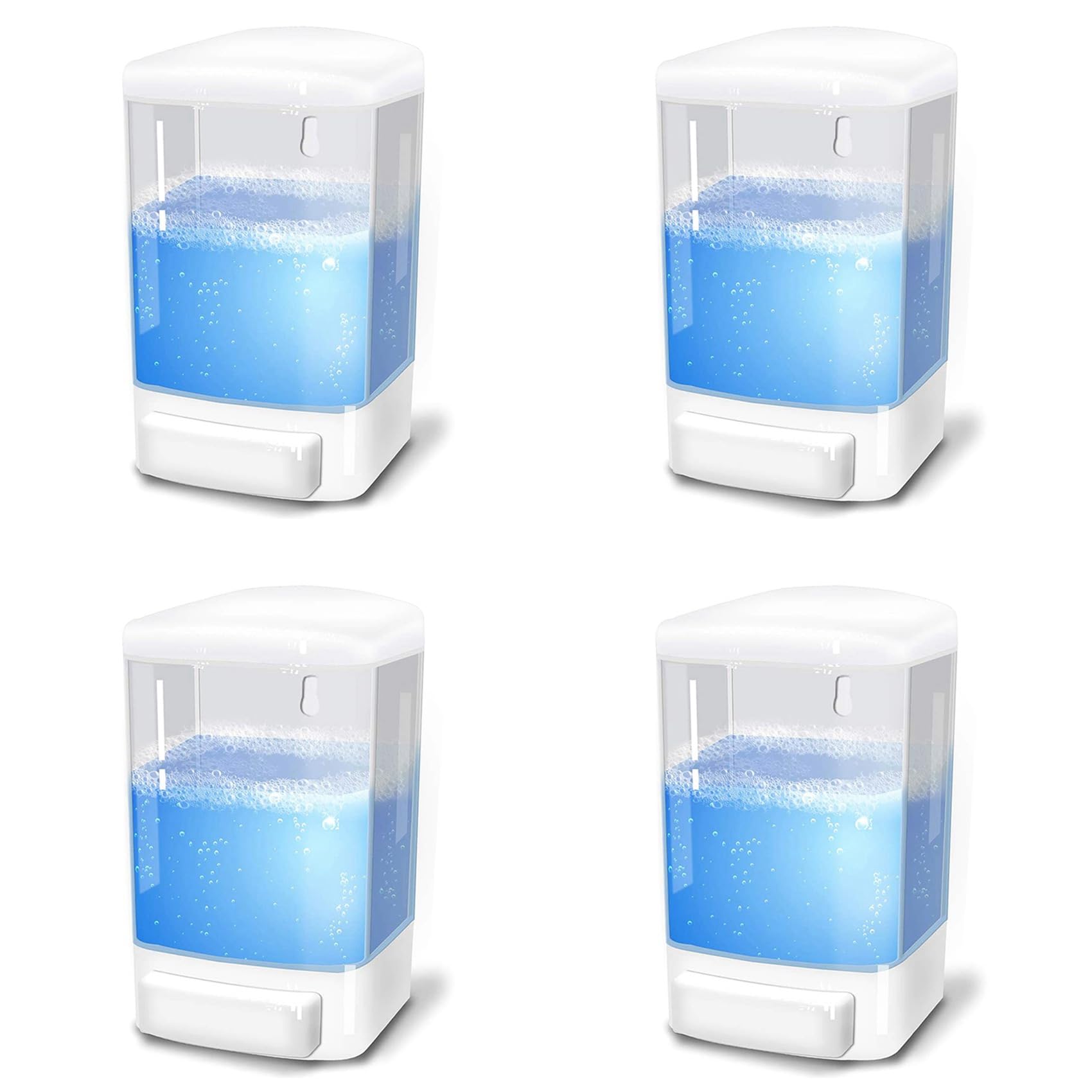 Hndhbfgrt 4X Manual Soap Dispenser 33.8Oz/1000Ml Wall Mount Soap Dispenser Bathroom Commercial Soap Dispenser