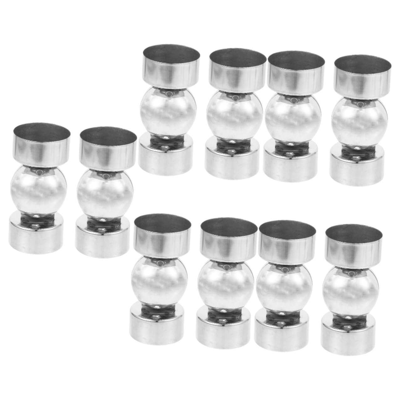 Lot de accessoires corps escaliers et balcons SHINEOFI avec couvre terminaux inox