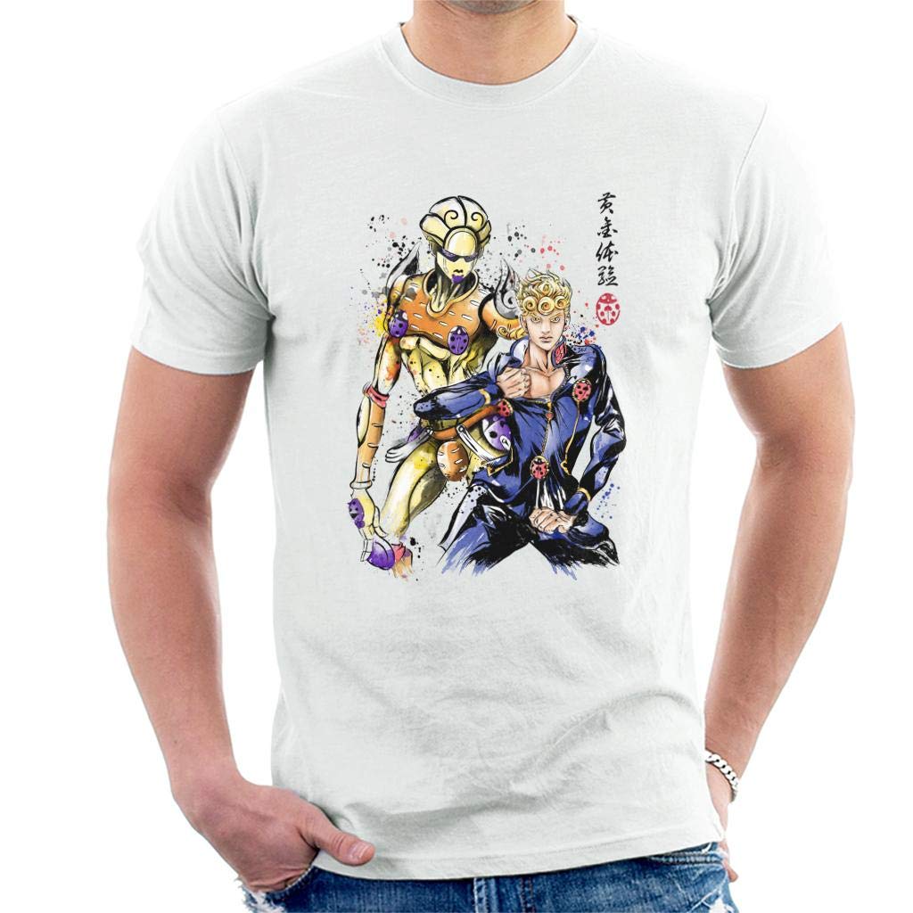 Giorno Giovanna Gold Watercolour Jojos Bizarre Adventure Men's T-Shirt