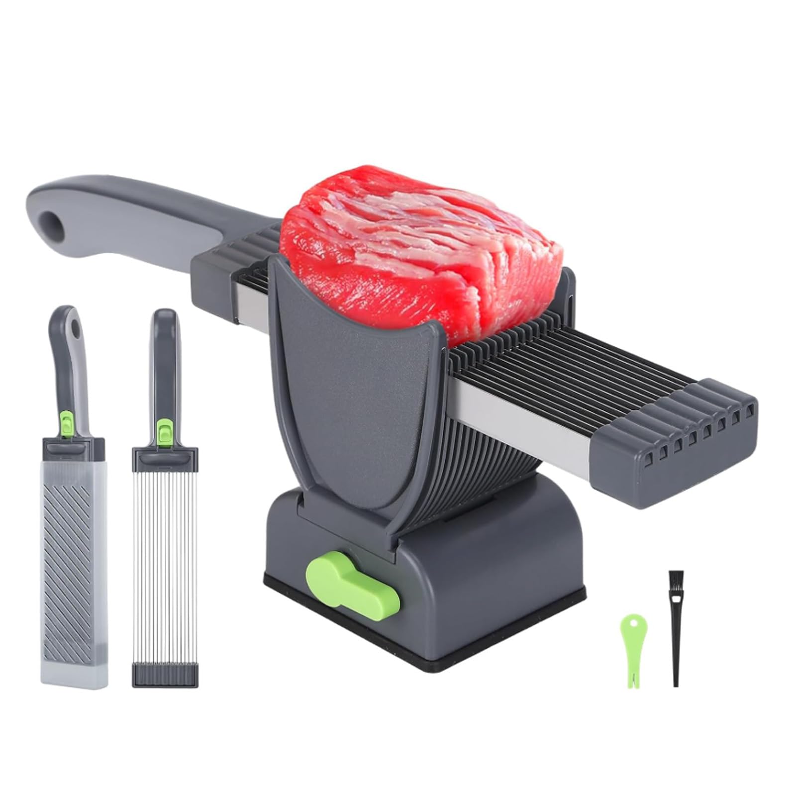 Nucelit Vegetable Cutter with Stainless Steel Handheld Meat Slicer for Home Use Kitchen Beef Chicken Fish Slicing Tool Manual Meat Slicer
