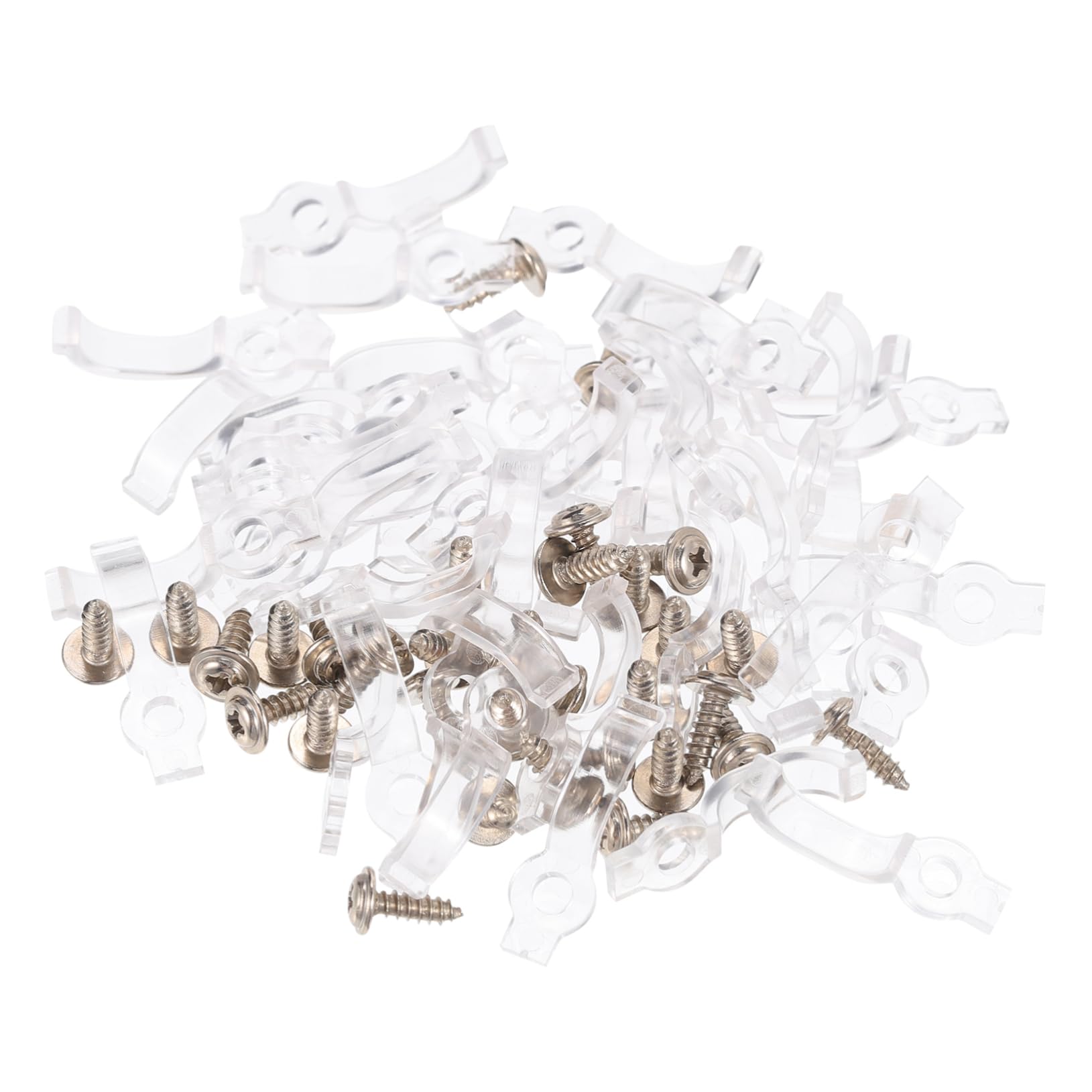 Cabilock 100pcs Led Strip Clip Led Lights Lights Fixed Lights Light Mounting Brackets Plastic Mounting Clips Clear Rope Light Clips Led Light Clamp