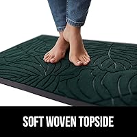 Vista 7 de Gorilla Grip WeatherMax - Tapete para todas las estaciones 100% impermeable, 23 x 35 pulgadas, goma natural duradera, resistente a manchas y Verde
