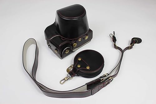 Miniatura 5 de BolinUS - Funda A7C, hecha a mano de piel sintética de cuerpo completo para cámara Sony Alpha A7C con apertura inferior de lente de 1.102-2.362 in