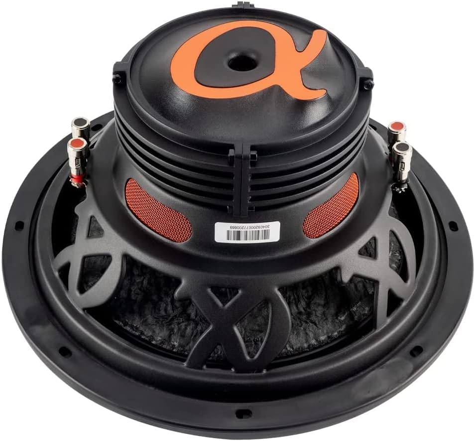 Miniatura 5 de Alphasonik NSW412 Neuron 400 Series 12 pulgadas 1500 vatios máx.  500 vatios RMS Dual 4 Ohm subwoofer para coche con imán de alto grado de papel no
