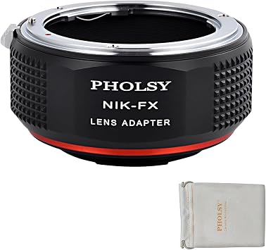 PHOLSY Lens Mount Adapter Compatible with Nikon F Lens and Fuji X Camera | Manual Mount Converter Compatible with Nikon F to Fujifilm X, AI to FX, Nikon F to Fuji X, Nikon F to X