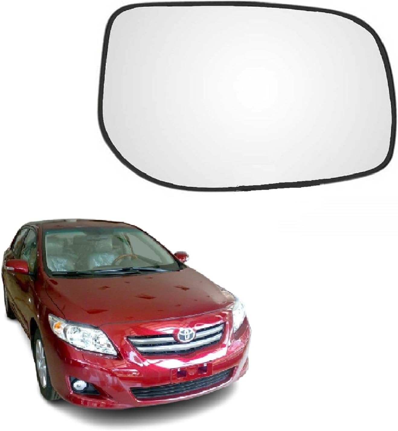 ORVM Side View Sub Mirror Glass/Sub Mirror Plate compatible with Toyota Corolla Altis E140 10TH GEN, F/L 2008-2014 Model Type 1 (RIGHT DRIVER SIDE)