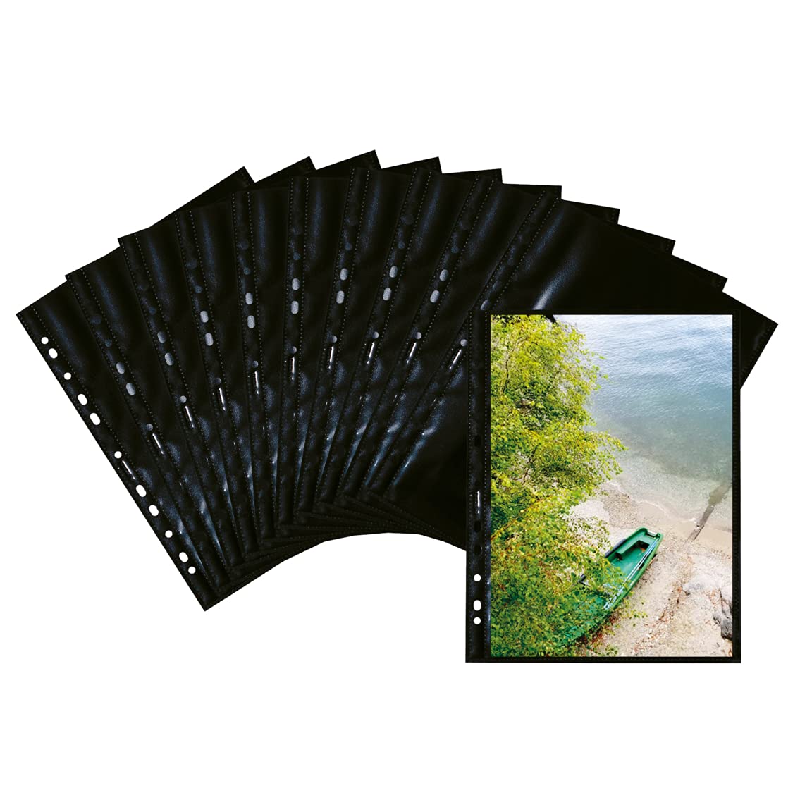 HERMA 7788 Fotohüllen Fotosichthüllen schwarz 50 Blatt 20x30 cm