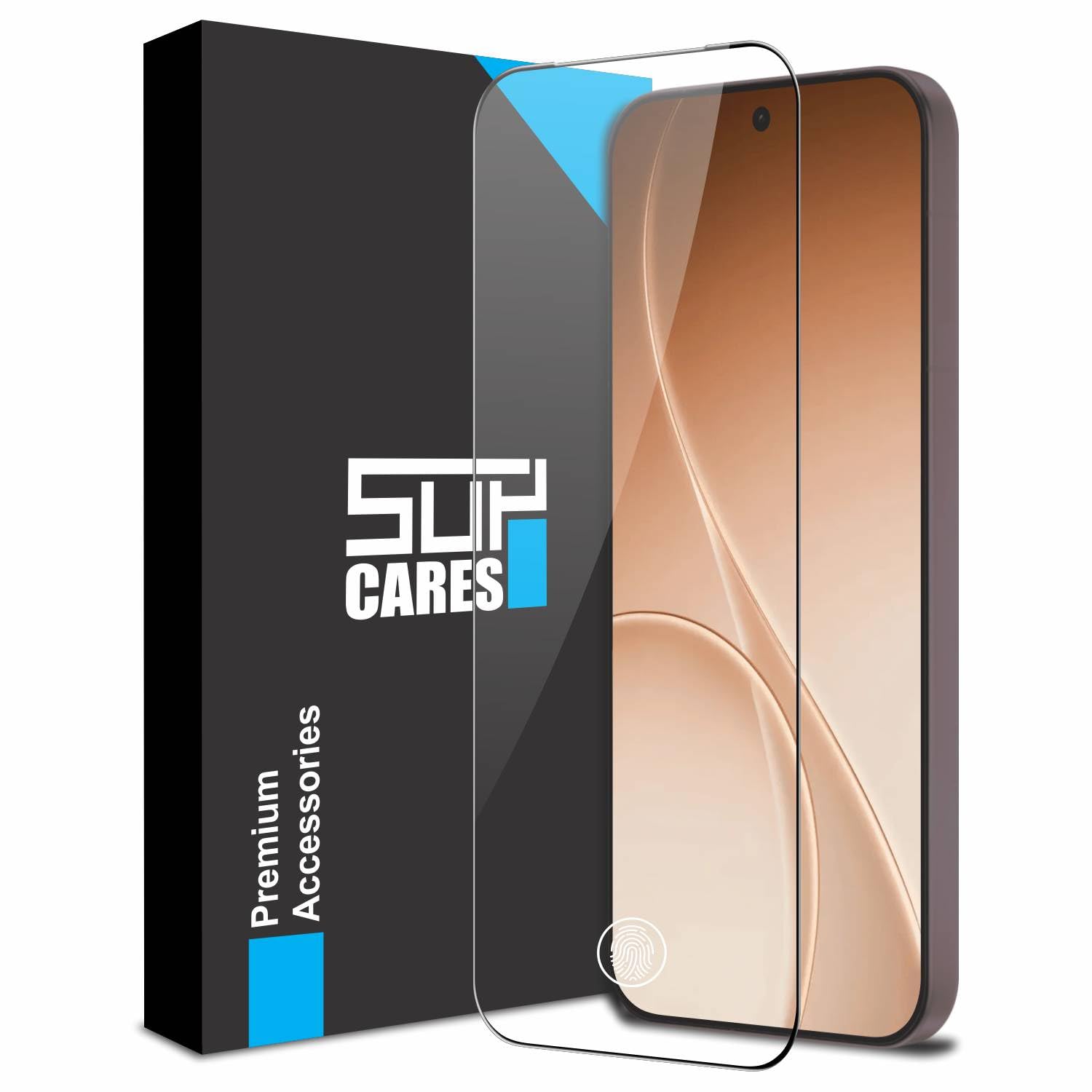SupCares Tempered Glass for Oppo Find X9 Pro and Oppo Reno 15 Pro (6.78 Inch) With Installation Kit | 9H Edge to Edge Screen Protector | Black