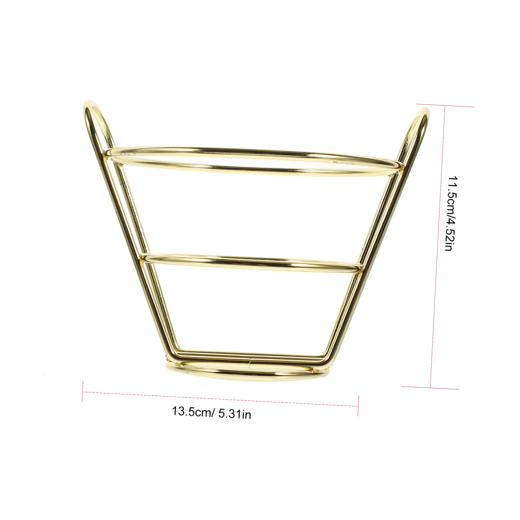 VINTORKY Tapered Snack Basket Onion Rings Basket Fast Food Baskets French Fry Chip Basket Fish and Chips Holder Snack Stands Food Frying Basket Snack Holder Snack Wire Basket Golden Iron