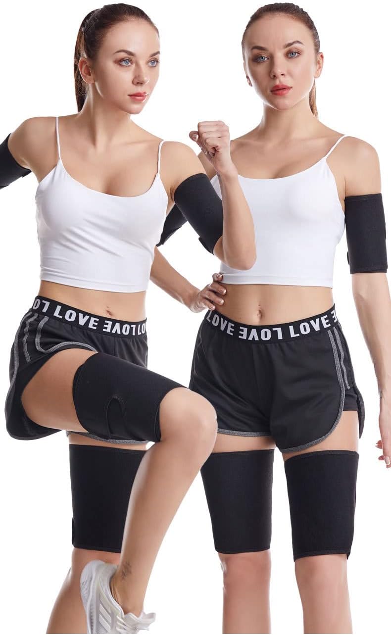 LUOXIYOUXUAN 1 Pair Weight Loss Arm Wraps for Women Arm Fat Burner Bands Fitness Slimming Arm Compression Sleeves Elastic Sauna Arm Trimmer Sweat Wrap Bands