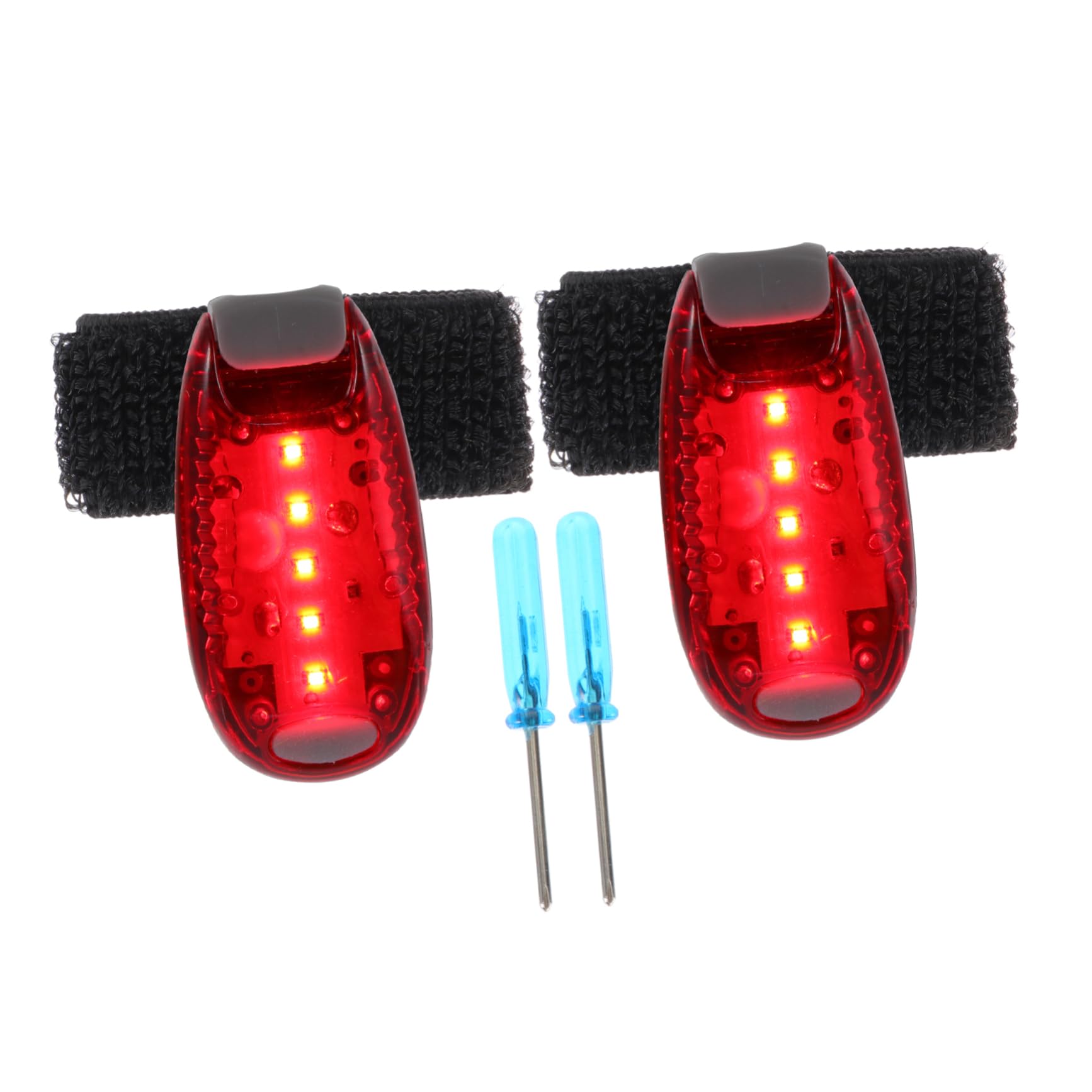 VANZACK 2sets Cycling Warning Lights Night Led Lamp Compact Backpack Light Safety 2pcs*2