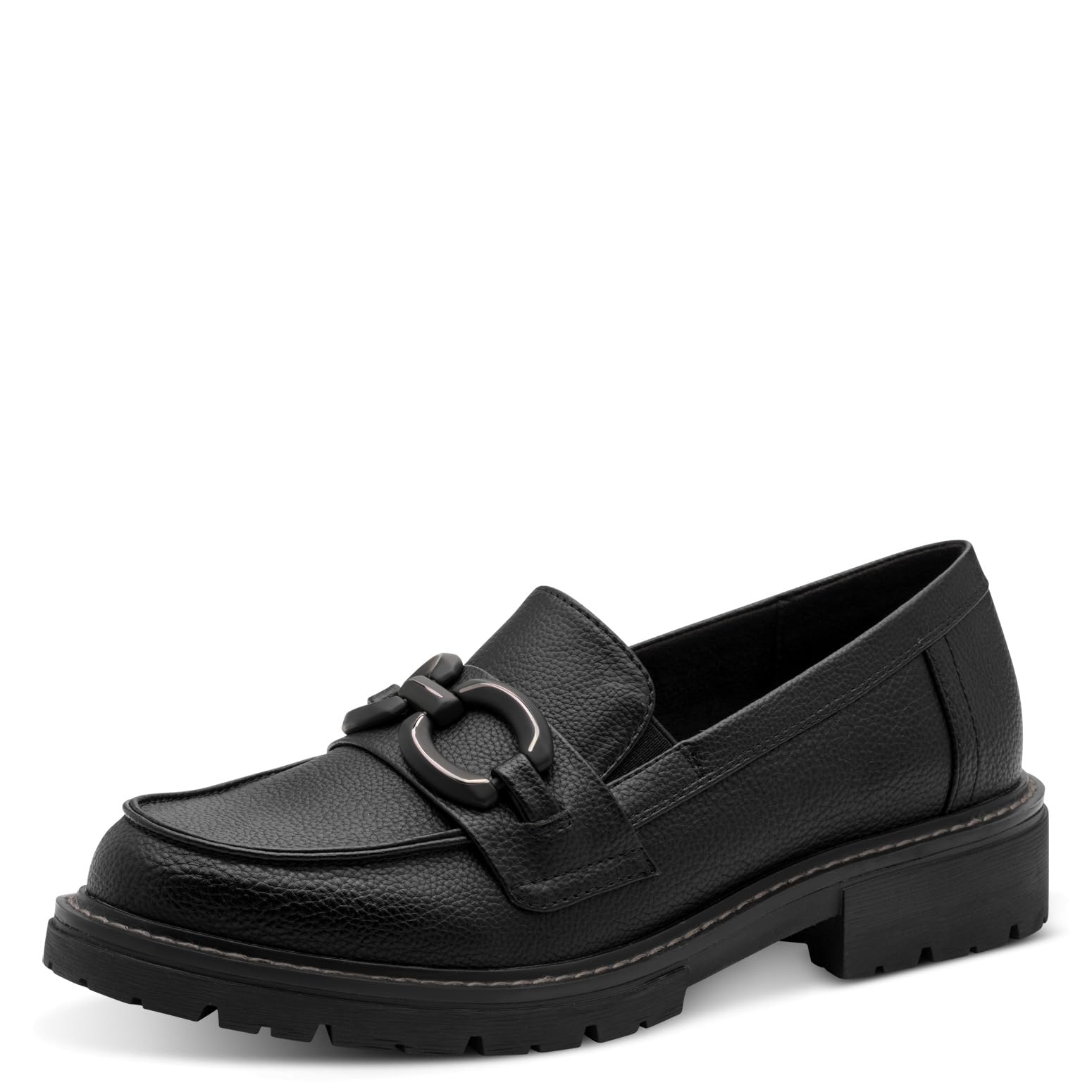 Jana Women’s Slip-Ons with Block Heel Vegan, Black, 3,5 UK