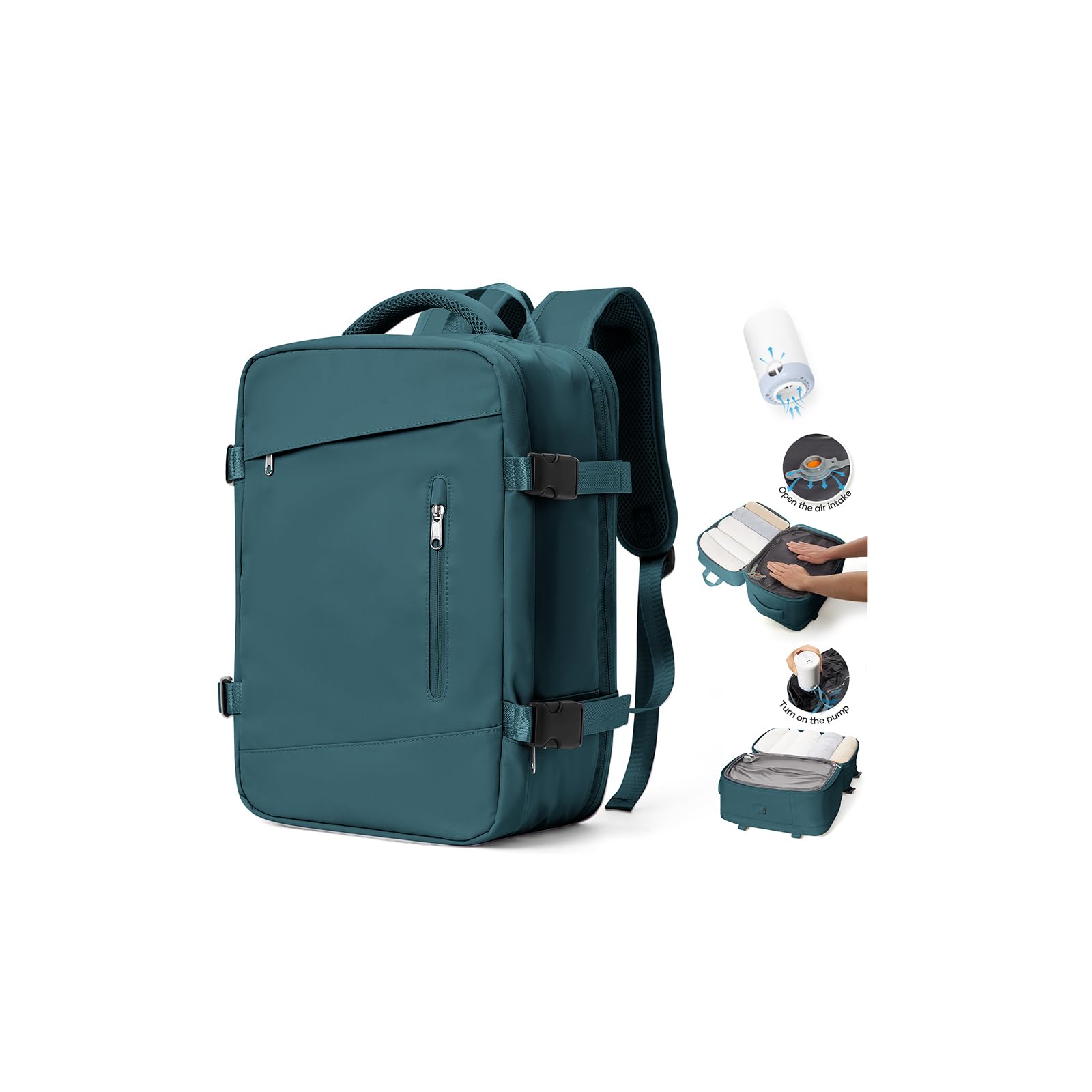 SZLX Zaino Ryanair 40x30x20 Sottovuoto Zaino da Viaggio 40x30x20 Wizzair Bagaglio a Mano 40x20x25 Borse da Cabina per Easyjet 45x36x20 Donna con USB Adatto a PC da 14 Pollici, Valigia con Sottovuoto