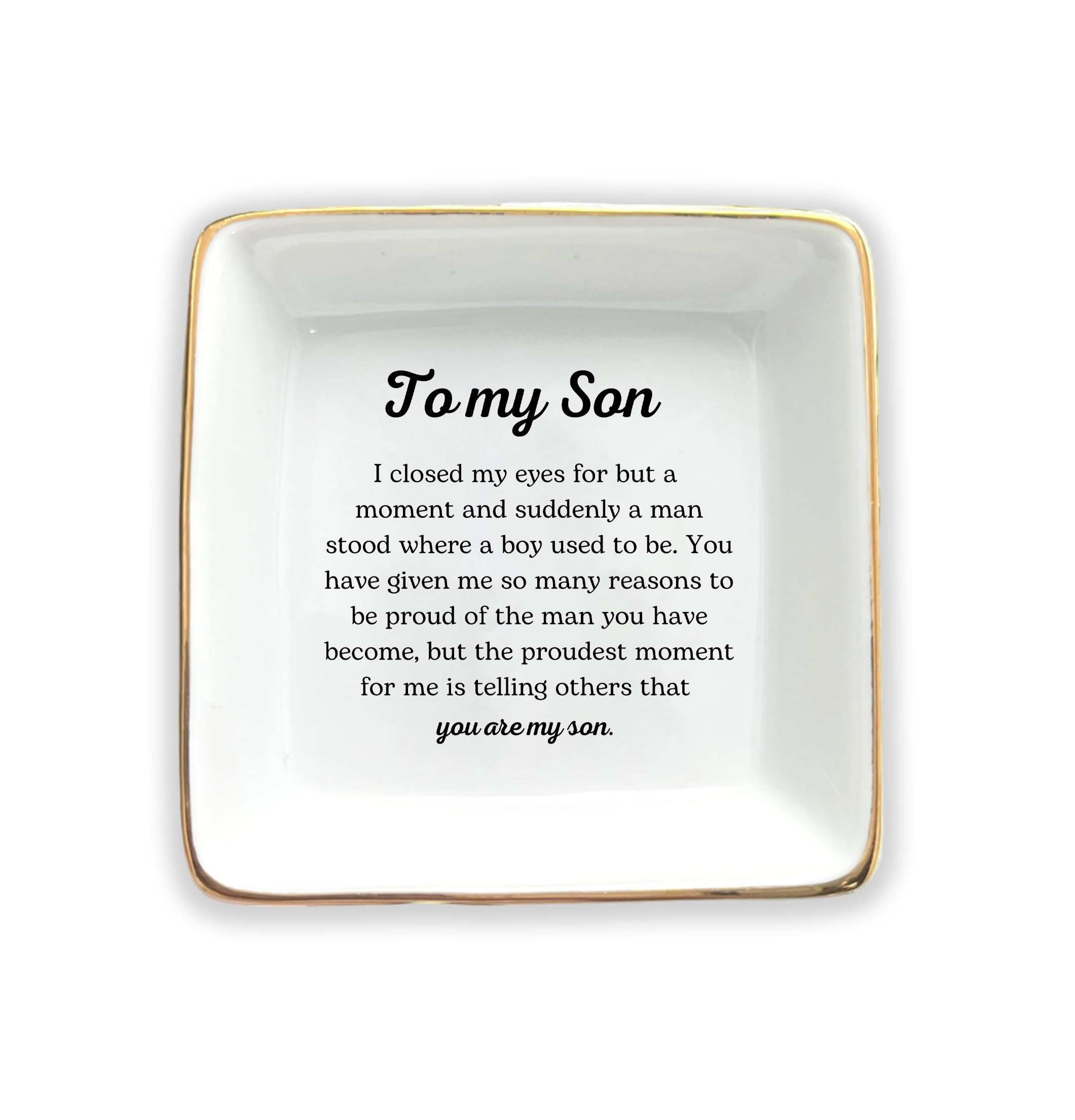 HatafaFurnito My Son Gift Ring Dish, Son Gift from Parents, Son Wedding Gift, Son Present, Son Gift, Groom Wedding Gift, Son Present Groom Gift, Son Graduation Gift, Son Birthday Gift