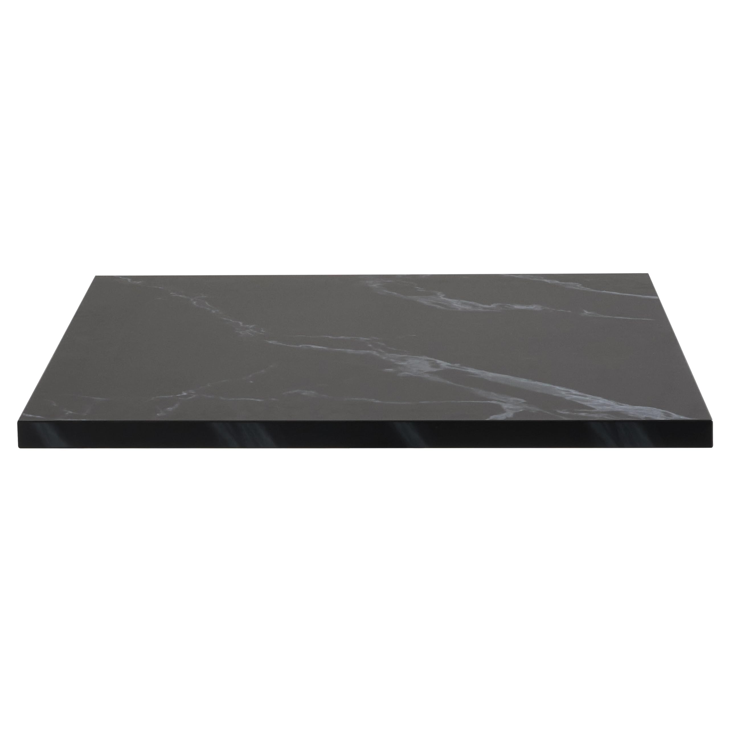 Oviala Plateau de Table carré stratifié 60 x 60 cm marbre Noir