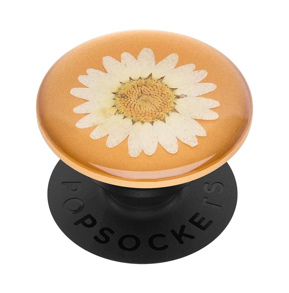 PopSockets Phone Grip with Expanding Kickstand, Expanding Kickstand - White Daisy