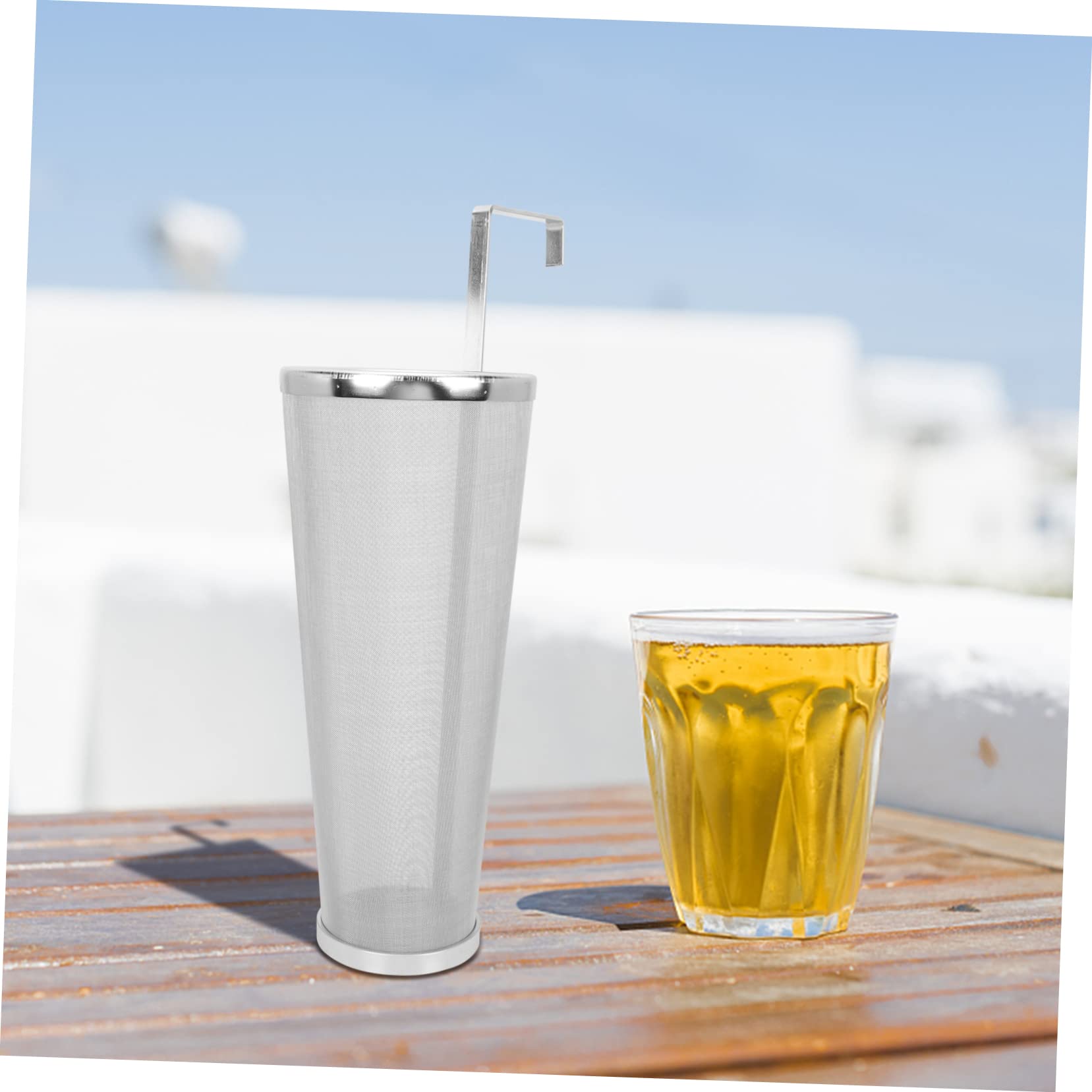 ABOOFAN Beer Making Filter Portable Hop Strainer Beer Filter Barrel Easy to Clean 304 Stainless Steel