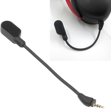 Mic Replacement for Cloud III Gaming Headset, 3.5mm Detachable Noise Cancelling Mic, 360° Bendable Boom
