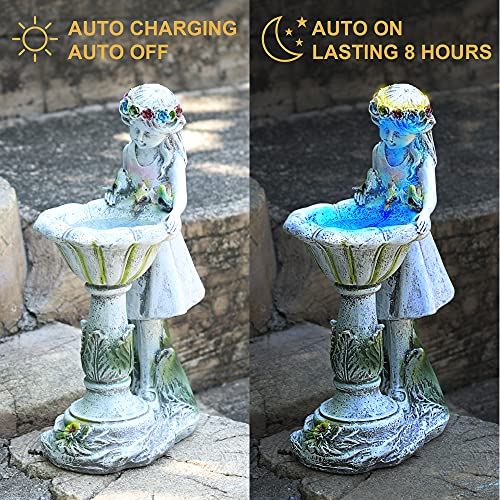 Voveexy Fairy Garden Statue, Solar Garden Angel Figurine Outdoor Decoration Waterproof Resin Garden Sculpture For Patio Yard Lawn Porch Art Decoration Ornament Housewarming Christmas Birthday Gift #TOP3