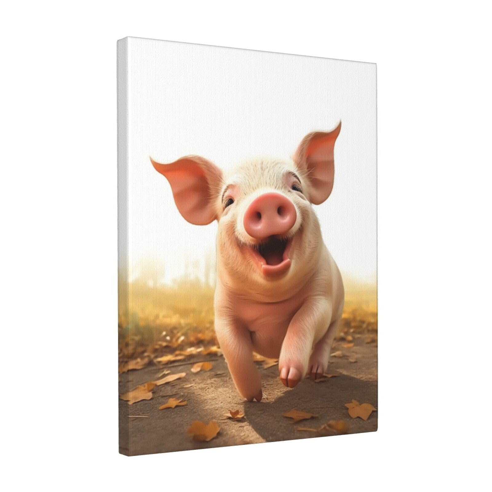 FodPand Smiling Canvas Wall Art for Living Room Wall Decor 12"x16" Modern Artwork Painting Pictures Hanging Canvas Prints Aesthetic Wall Art for Bedroom Bathroom Office Wallart Decor