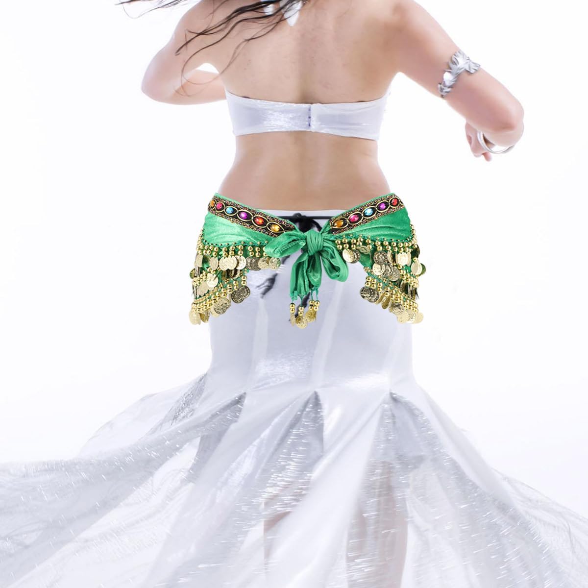 베스트스포츠 스팽글 스커트 스팽글 스커트 밸리댄스 코인 벨트 댄싱 힙 스카프 랩 댄스 스커트 코인 벨트 여성용 밸리댄스 허리 체인 그린  스팽글 스커트 여성용 벨트 여성용 벨트-Freehip.co.kr