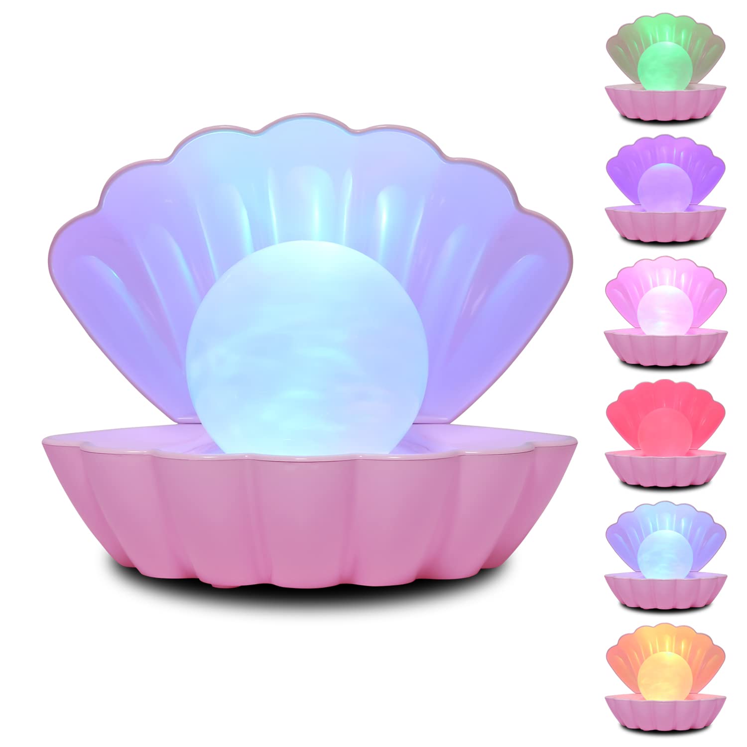 shell light ＊ beach ＊ シェルライト ランプ LED Amazon.com: LKUA Shell Pearl Beach Themed Night Light, RGB 8