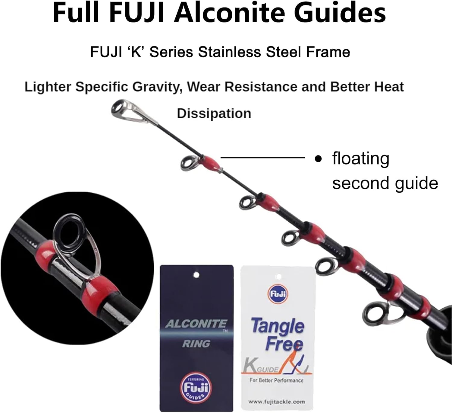 PURELURE Telescopic Fishing Rod Ultralight or Light, Carbon Fiber Rod Spinning & Casting, Fuji Alconite Ring and Reel Seat, One-Piece Mixed Carbon/4A Cork Handle, Spare Solid Tip, Portable Travel Rod