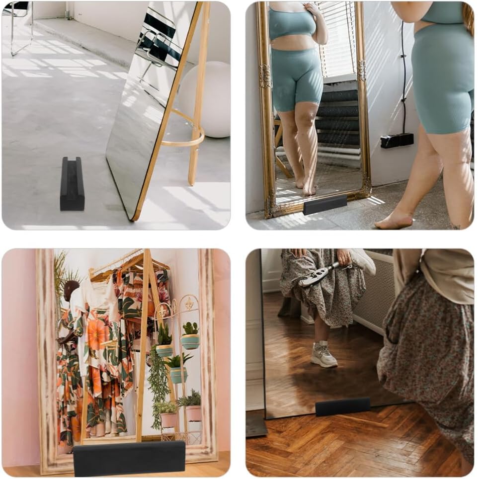 Uonlytech Wooden Floor Mirror Stand Mirror Support Artwork Display Rack Modern Living Room Decor