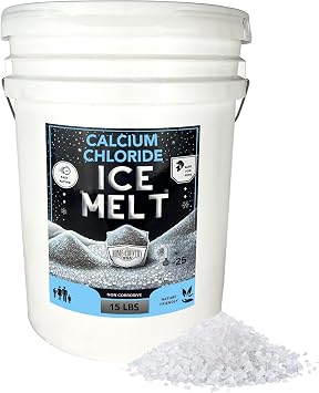 Home and Country USA 15 lb Pail - Calcium Chloride Pellets for Ice Melt - Fast-Acting & Safe on Surfaces - Ideal for Driveways, Sidewalks, and Entryways