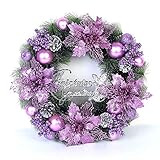 Combina con cualquier decoración navideña: esta corona de Navidad de HARLIANGXY es el toque perfecto para tu puerta de casa o la entrada durante la temporada de vacaciones. Corona decorativa con bayas, diámetro aprox. 40 cm. Esta corona atemporal es el complemento perfecto para cualquier tema de decoración navideña y sin duda aporta el espíritu navideño a tu hogar.