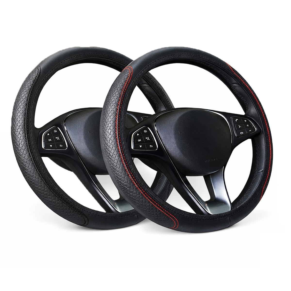 Capa de Volante de Carro Universal em Couro PU Antiderrapante Conforto Premium Proteção