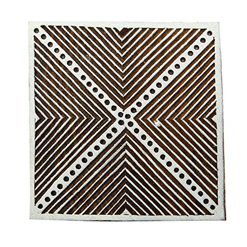 Handcarved Geometric Printing Block Wood Block Texile Stamp Block Print
