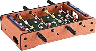 Villa Giocattoli-1092 Calcetto Mini Soccer da Tavolo, Colore Effetto Legno, 1092