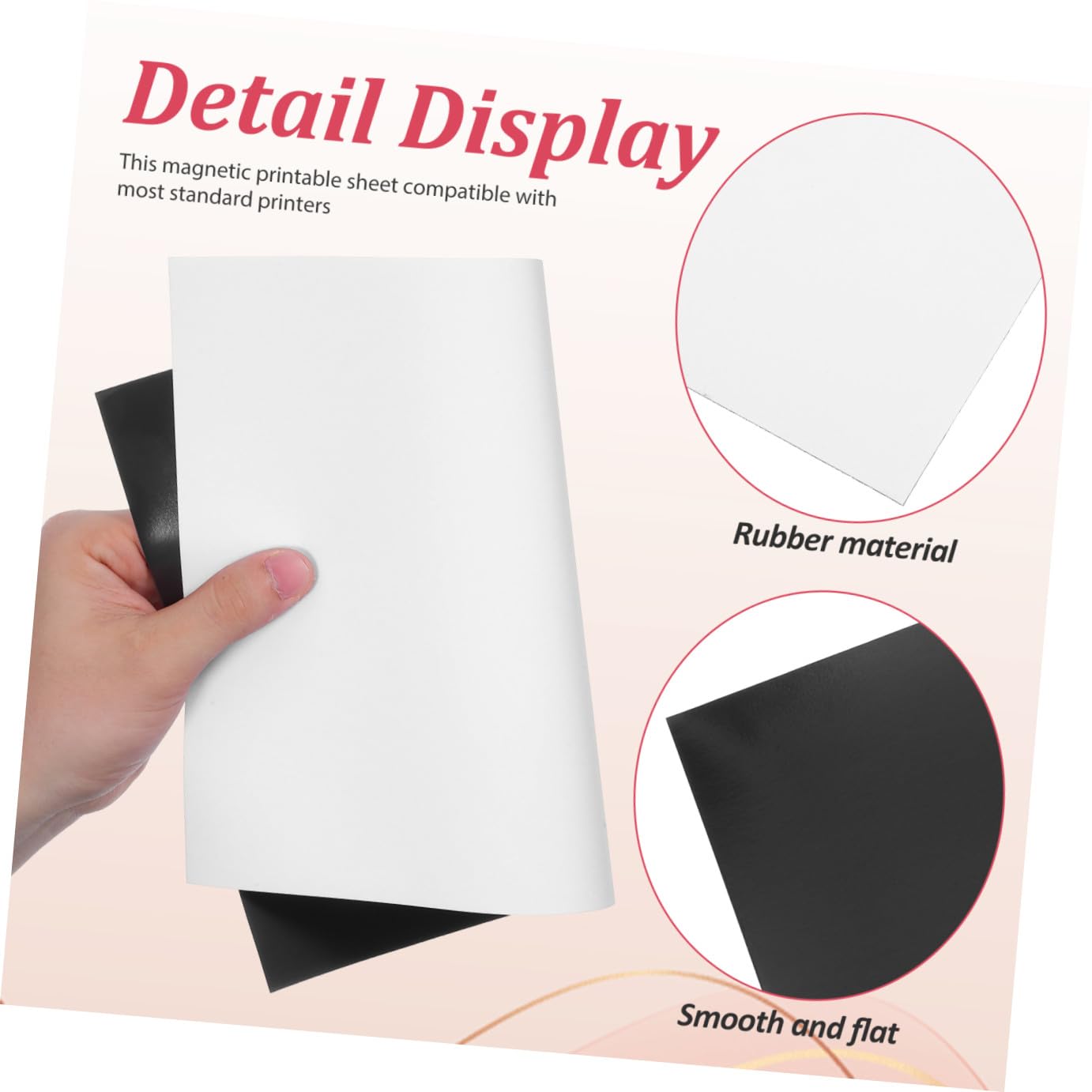 HOMSFOU Feuilles Magnétiques Imprimables Papier D'impression 10 Feuilles Flexibles pour Photos Albums et Affiches