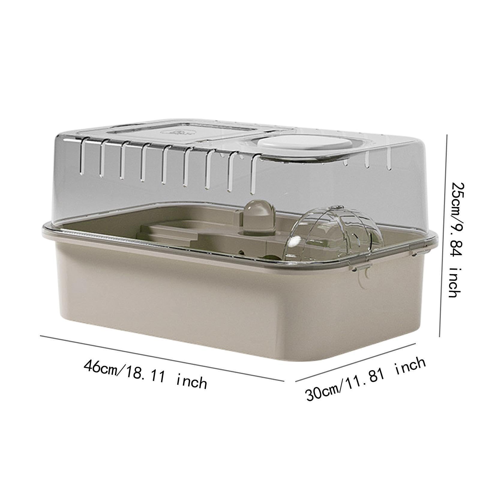 Cage à Hamster avec Ventilation, Toit ouvrant, Grande Taille, en Acrylique, pour Lapins, hérissons et Autres Animaux de Compagnie. Cage Portable en