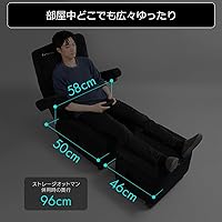 Vista 3 de Bauhutte G-410-BK Deluxe Gaming Sofa, Recliner, Gaming Chair, Single Seat, Black, Desk Sofa, Wheels, Ottoman