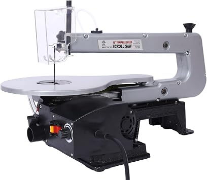16-Inch Variable Speed Scroll Saw, with Extra-Large Adjustable Tilting Table Ideal for Woodworking Projects and Precision Cuts