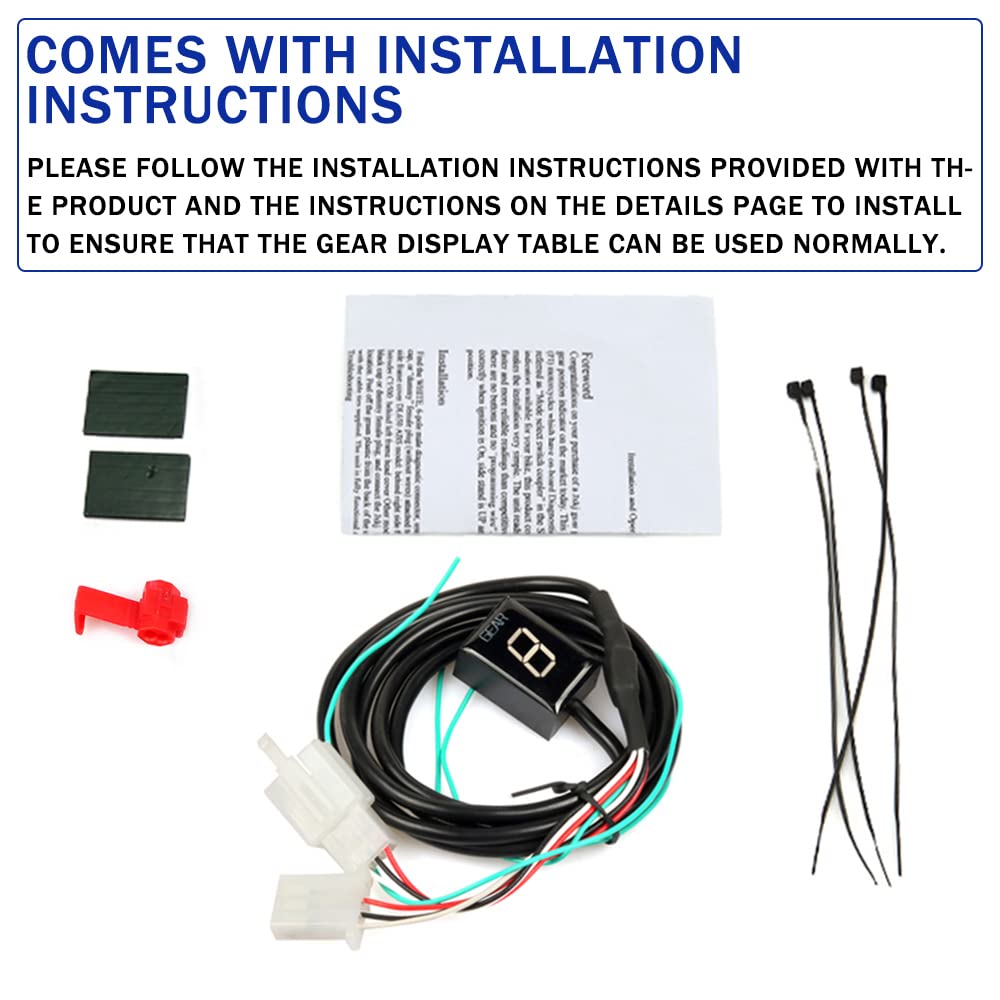 1-6 Gang Digital LED Anzeige Ganganzeige Anzeigeinstrument Kompatibel mit CB400 SF CB600F Hornet CBR 600 F4i F3 F4 VFR800 CBR900RR CBR1100XX CB1100SF CBF500 VTR1000 F GL1800