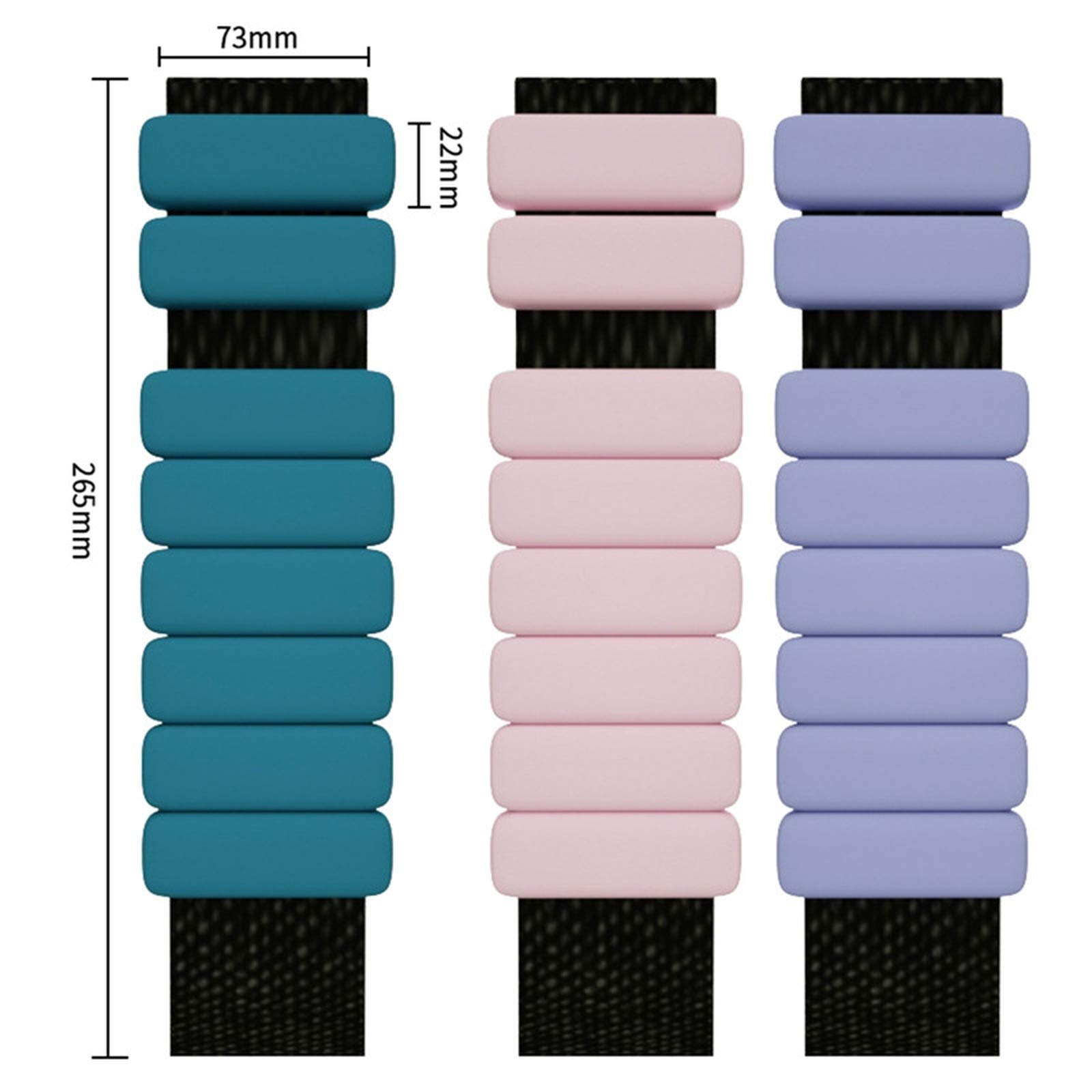 Pulsera de pesas para muñeca y tobillo, 2 pesas ajustables para el tobillo, fortalecimiento de fitness, yoga, cada muñeca pesa 226 g (BL)