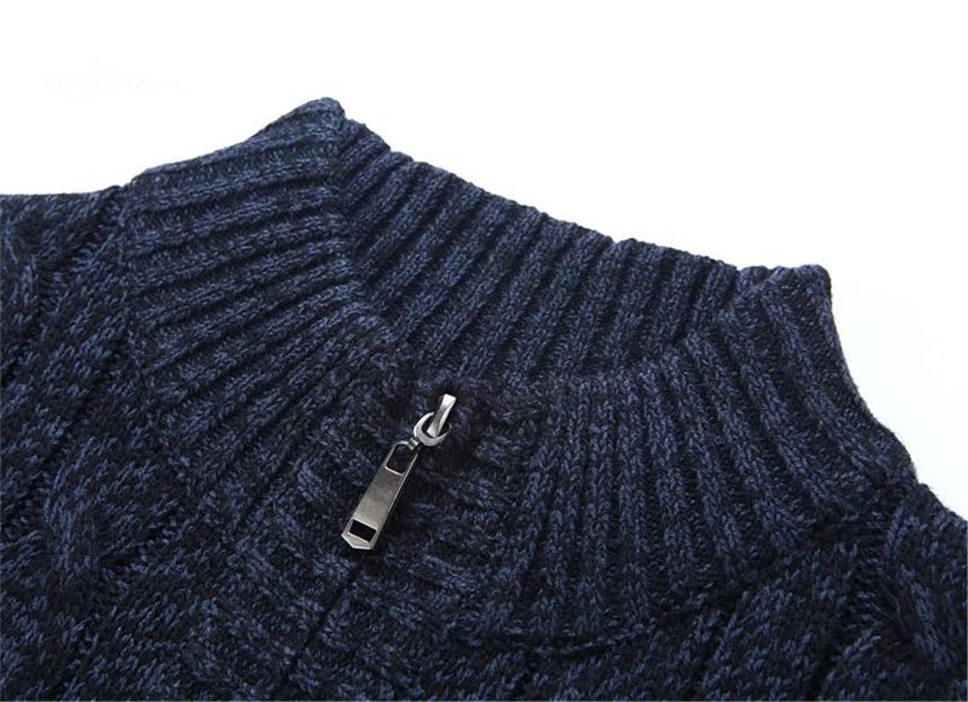 Vogrtcc Maglione a collo alto mezza cerniera maglione lavorato a maglia maglione maglione vintage