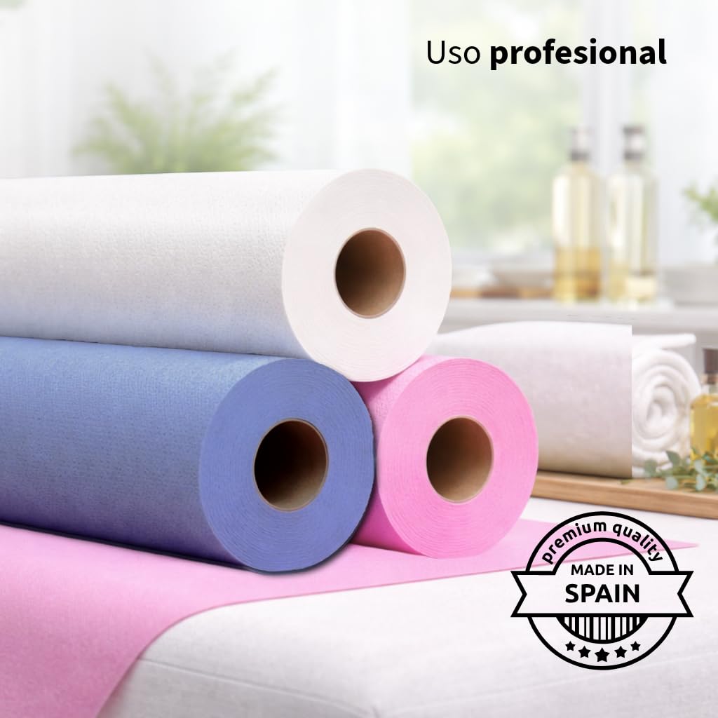 Papel Camilla Ecológico Azul 60 cm x 70 m | 1 Rollo Sin Precorte | Papel Camilla Masaje Sin Precorte
