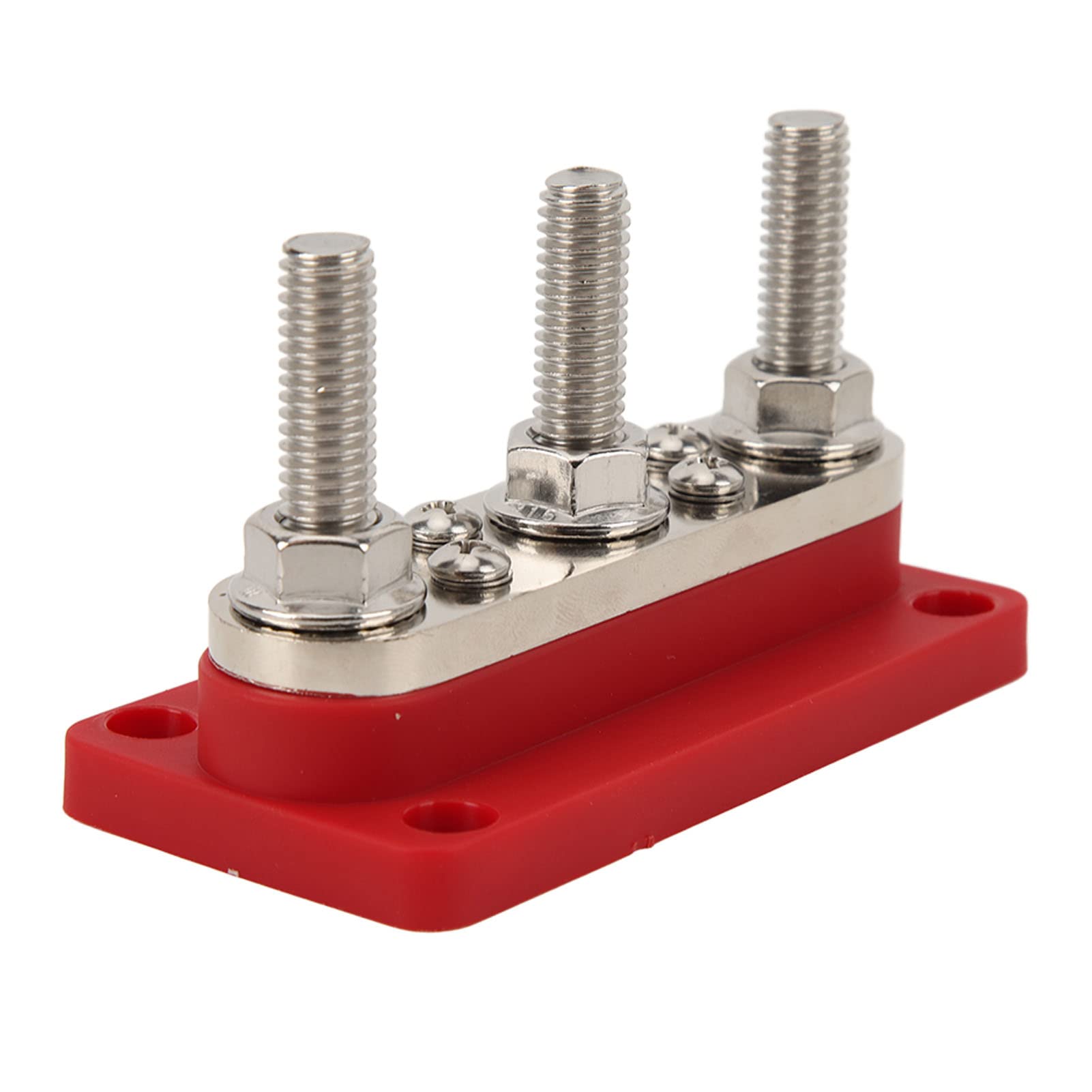 Morsettiera di distribuzione dell'energia Barra collettrice batteria 12‑48V 300A per auto camion Marine Barche solare (Rossa)