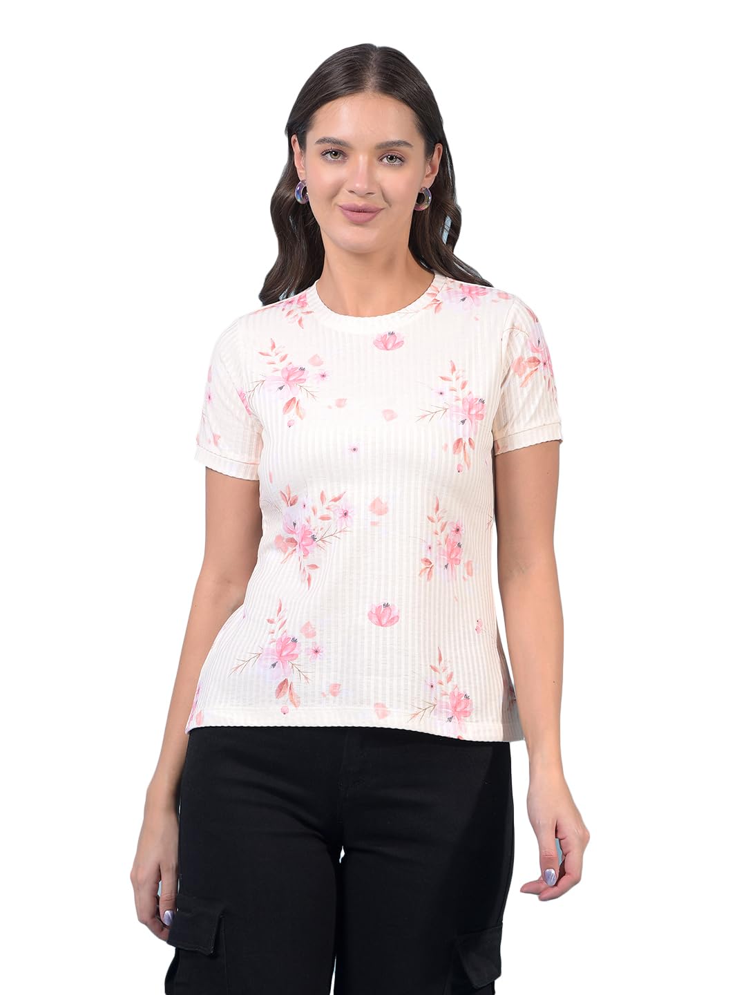 Women's Yellow Floral Print Top-image-1