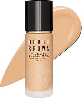 Bobbi Brown Weightless Skin Foundation SPF 15 | Oil-Controlling, 24-Hour Hydrating Foundation, Medium Coverage| Natural Matte Finish, 1 Fl Oz