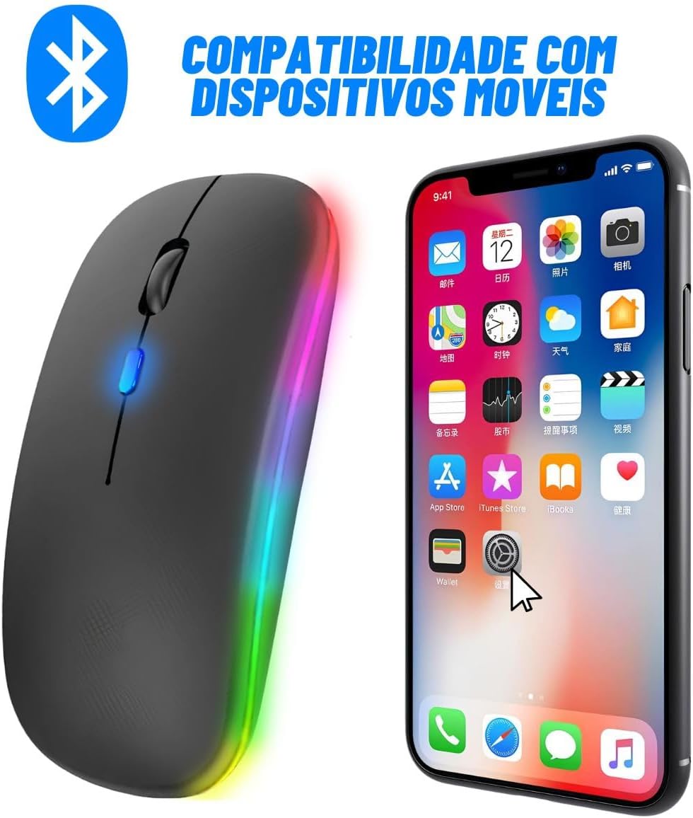 Mouse Bluetooth Bateria Interna Recarregável Longa Duração. Cuidado! 6 61Uhyyacqpl. Ac Sl1200