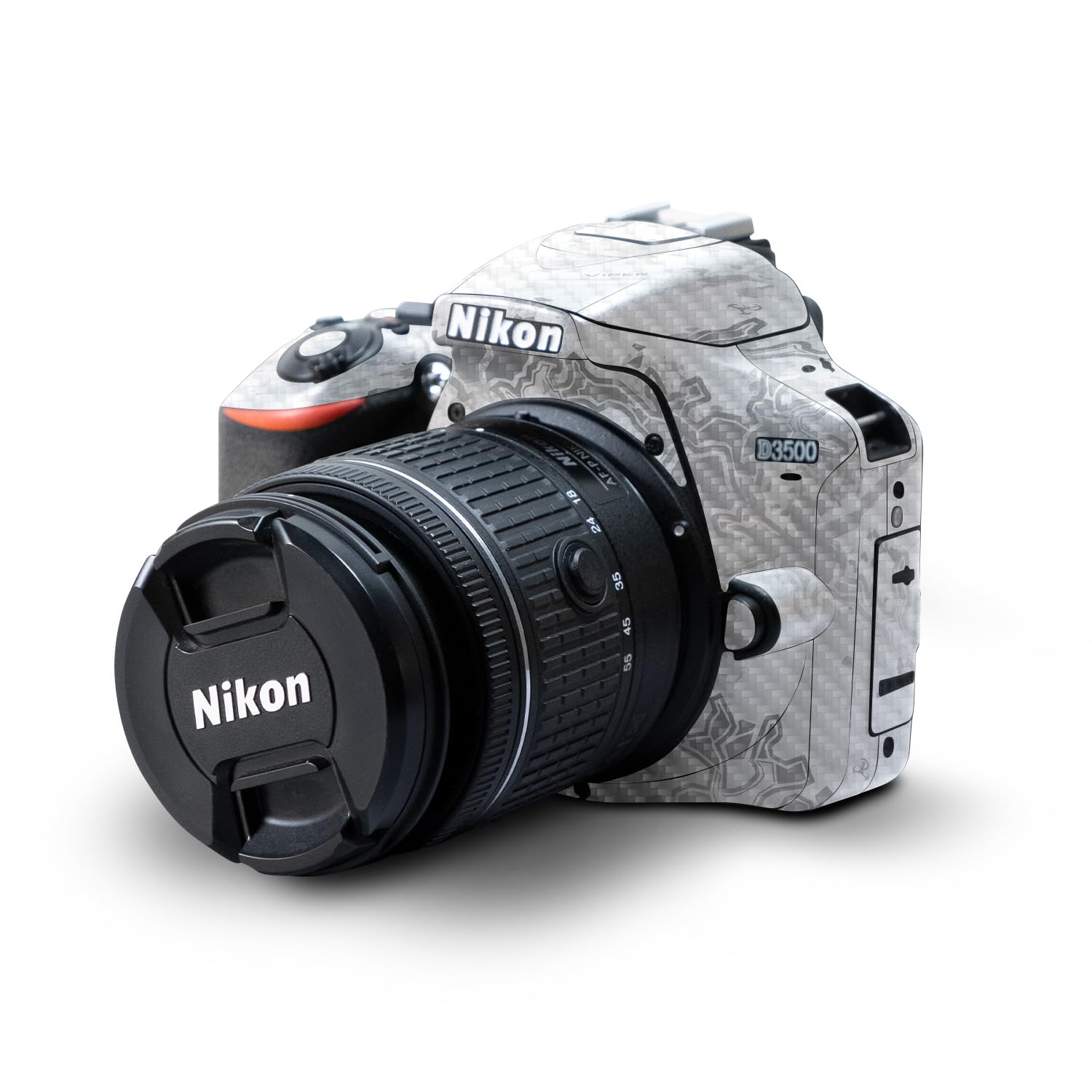 Carbon Fiber Skin Compatible with Nikon D3500 Camera - Viper Snow - Premium 3M Vinyl Protective Wrap Decal Cover - Easy to Apply | Crafted in The USA by MightySkins